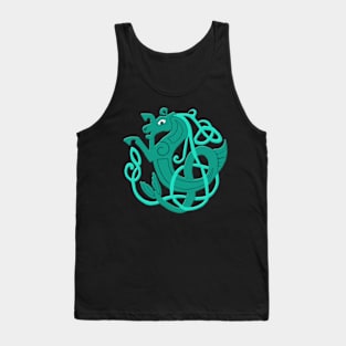 Green Celtic Seahorse Tank Top